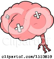 Poster, Art Print Of Cartoon Injured Brain