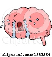 Cartoon Brain Crying by lineartestpilot