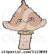 Cartoon Mushroom With Face by lineartestpilot