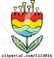 Poster, Art Print Of Cartoon Patterned Flower