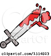 Poster, Art Print Of Bloody Cartoon Sword
