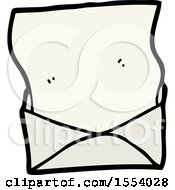 Cartoon Letter And Envelope by lineartestpilot