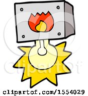 Cartoon Flashing Fire Warning Light by lineartestpilot