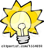Cartoon Shining Light Bulb by lineartestpilot