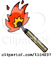 Cartoon Burning Match