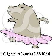 Cartoon Hippo Ballerina