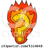 Poster, Art Print Of Cartoon Flaming Question Mark