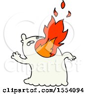 Poster, Art Print Of Cartoon Fire Breathing Ghost