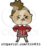 Cartoon Angry Woman