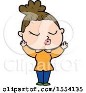 Cartoon Calm Woman