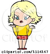 Cartoon Stressed Woman