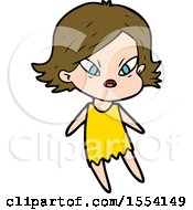 Cartoon Stressed Woman