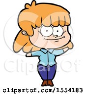 Cartoon Girl Smiling