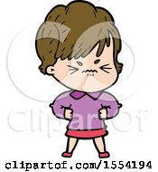 Cartoon Frustrated Woman