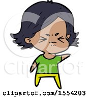 Cartoon Angry Girl