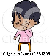 Cartoon Frustrated Woman