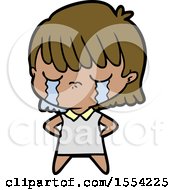 Cartoon Woman Crying