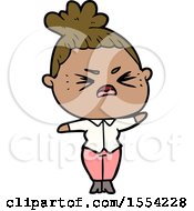 Cartoon Angry Woman