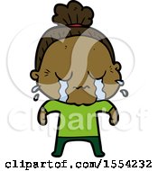 Cartoon Crying Old Lady