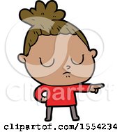 Cartoon Calm Woman