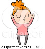 Cartoon Calm Woman