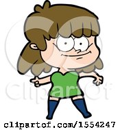 Cartoon Girl Smiling