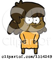 Cartoon Smiling Woman