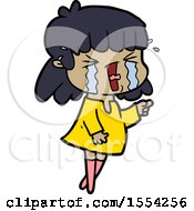 Cartoon Woman In Tears