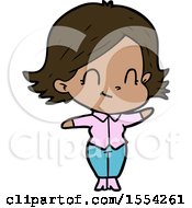 Cartoon Friendly Girl