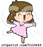 Cartoon Happy Girl