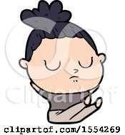 Cartoon Calm Woman