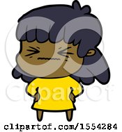 Cartoon Angry Girl