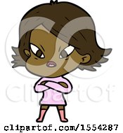 Cartoon Stressed Woman