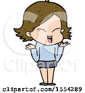 Happy Cartoon Girl