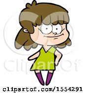 Cartoon Smiling Woman