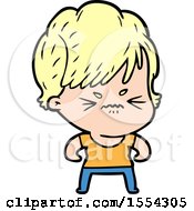 Cartoon Frustrated Woman