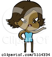 Cartoon Stressed Woman