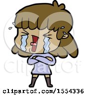 Cartoon Woman In Tears