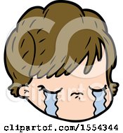 Cartoon Female Face Crying