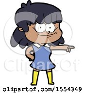 Cartoon Girl Smiling