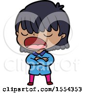 Cartoon Woman Talking Loudly