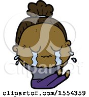 Cartoon Crying Old Lady