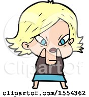 Cartoon Stressed Woman