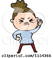 Cartoon Angry Woman