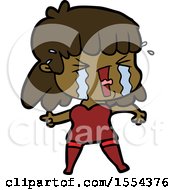 Cartoon Woman In Tears