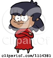 Cartoon Smiling Woman