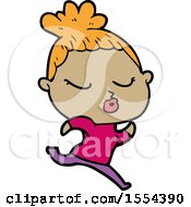 Cartoon Calm Woman