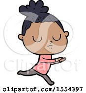 Cartoon Calm Woman