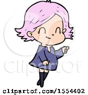 Cartoon Friendly Girl