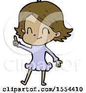 Cartoon Friendly Girl